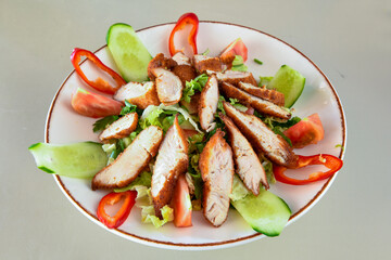 Chicken wings barbeque in a dish with BBQ grill sauce . Izgara tavuk kelebek sis kanat. Tavuk sis, gogus.
