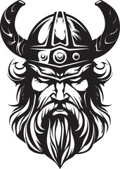 Warriors Legacy A Black Vector Viking Logo Odins Descendant A Viking Mascot of Legends
