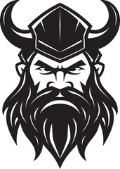 Thors Triumph A Viking Symbol of Thunder Viking Virtue A Black Vector Mascot Emblem