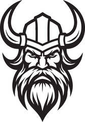 Frosty Marauder A Viking Emblem of Ice Norse Navigator A Seafaring Viking Leader in Vector