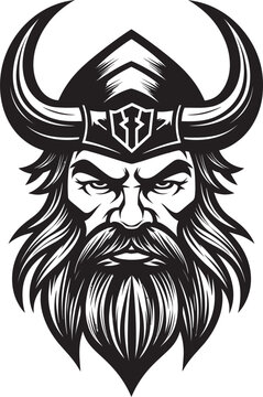 Viking Valor A Stylish Emblem in Vector Warriors Legacy A Black Vector Viking Logo