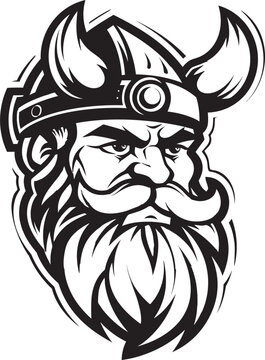Warriors Legacy A Black Vector Viking Logo Odins Descendant A Viking Mascot of Valor