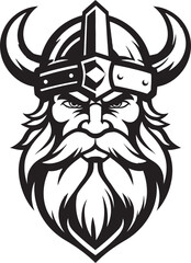 Viking Valor A Stylish Vector Mascot Design The Shieldbearer A Noble Viking Icon