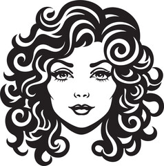 Ink Black Curls A Hair Emblem of Beauty Tresses of Power A Curly Haired Icon
