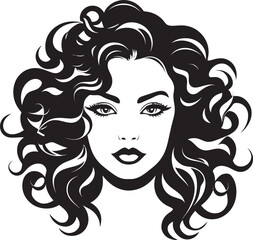 Goddess of Curls An Iconic Curly Haired Icon Midnight Beauty A Symbol of Timeless Elegance