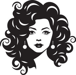 Elegant Curly Coils A Vector Logo Design for Black Hair RoofCraft A Black Vector Workers Emblem of Excellence