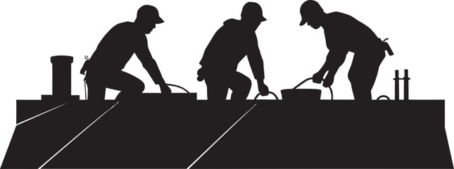 Ink Black Roofer An Emblem of Top Notch Craftsmanship Summit Achiever A Roofing Professionals Logo