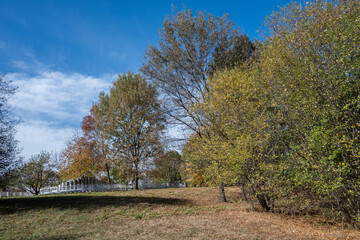 Autumn view of South Park in city of Sofia, Bulgaria