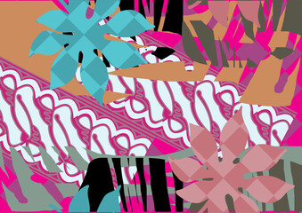 Batik Indonesian: is a technique of wax-resist dyeing applied to whole cloth, or cloth made using this technique originated from Indonesia.