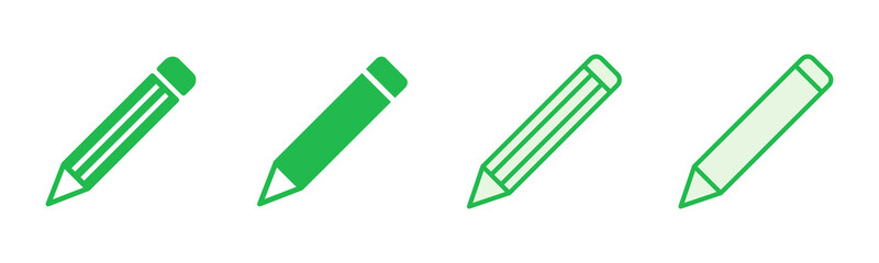 Pencil icon set. pen symbol. edit icon vector