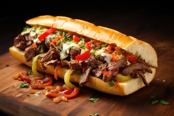 Sub with steak and cheese