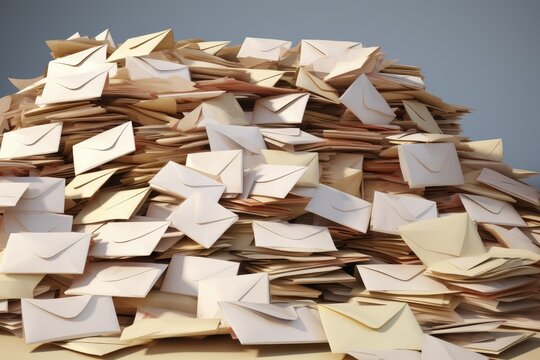 Stacks of mail alone