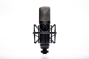 Microphone in studio isolated on white