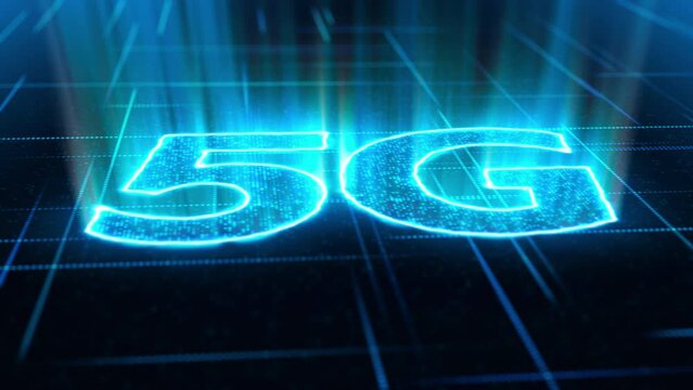 5G Network connection data symbol launching high speed online transfer