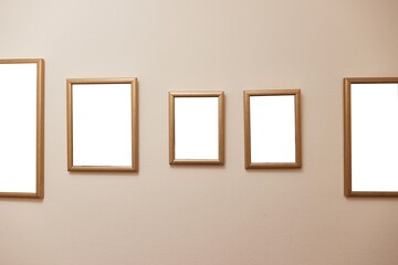 Blank picture frames exhibition template