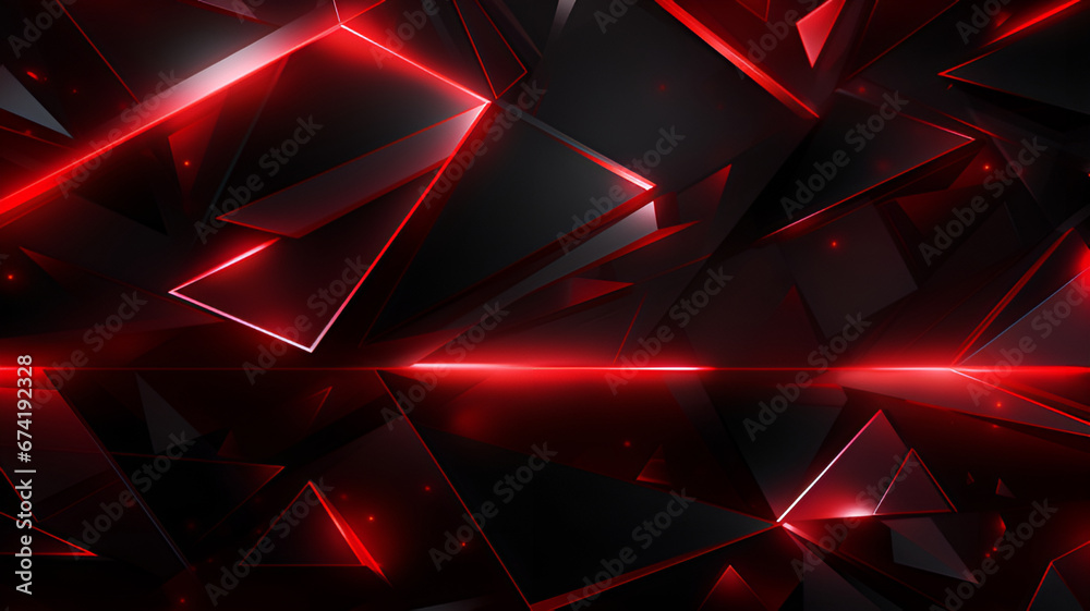 Wall mural abstract background with red rays | generative ai