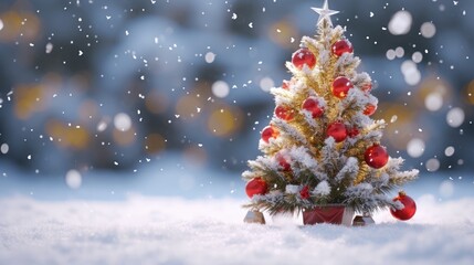 Obraz premium Christmas tree background