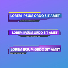 Collection of modern lower third text tittle