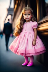 little girl in pink dress