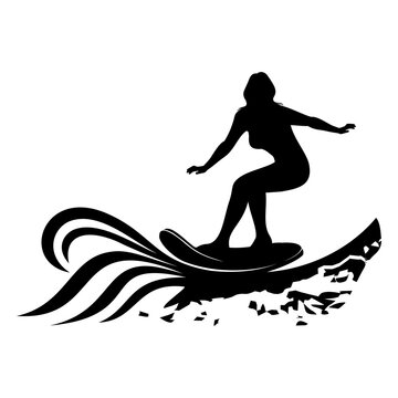 recommend clip art: silhouette of a surfer
