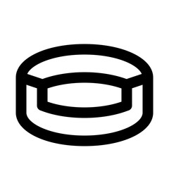 cat bed line icon