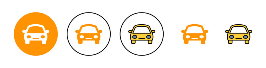 Obraz premium Car icon set for web and mobile app. car sign and symbol. small sedan