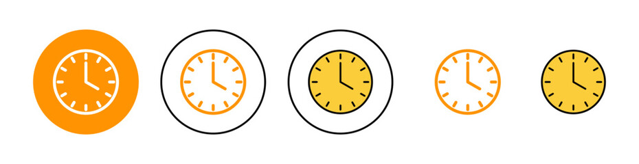 Clock icon set for web and mobile app. Time sign and symbol. watch icon