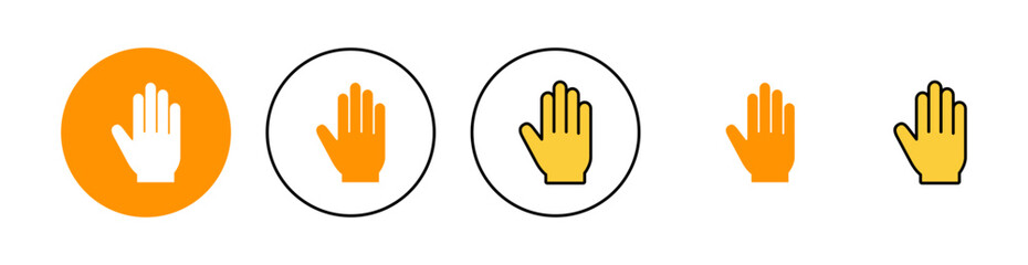 Obraz premium Hand icon set for web and mobile app. hand sign and symbol. hand gesture