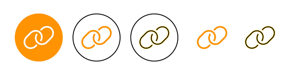 Link icon set for web and mobile app. Hyperlink chain sign and symbol