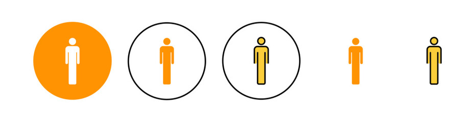 Man icon set  for web and mobile app. male sign and symbol. human symbol
