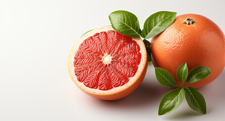 Portrait of grapefruit. Ideal for your designs, banners or advertising graphics.