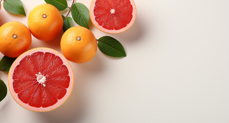 Portrait of grapefruit. Ideal for your designs, banners or advertising graphics.