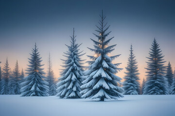 Snow covered trees