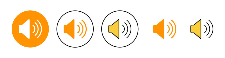 Speaker icon set for web and mobile app. volume sign and symbol. loudspeaker icon. sound symbol