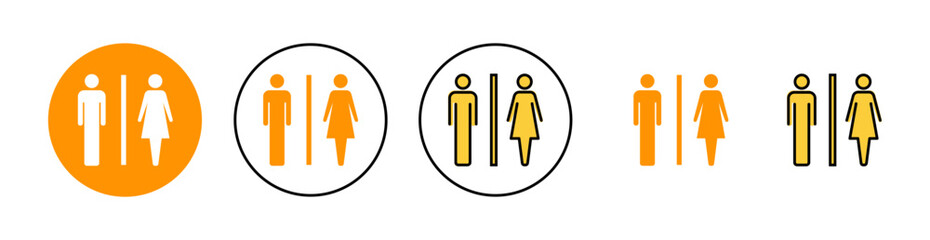 Toilet icon set for web and mobile app. Girls and boys restrooms sign and symbol. bathroom sign. wc, lavatory
