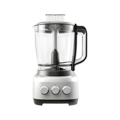 Food processor or blender isolated on transparent and white background