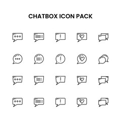  Chatbox Thin Outline icon pack