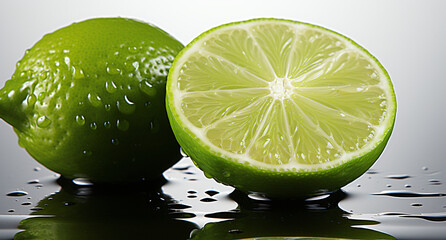 Portrait of lime. Ideal for your designs, banners or advertising graphics.
