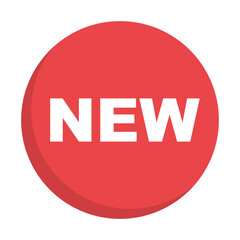 Round New label icon. Vector.