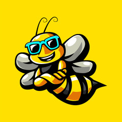 bee mascot logo