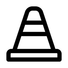 traffic cone line icon