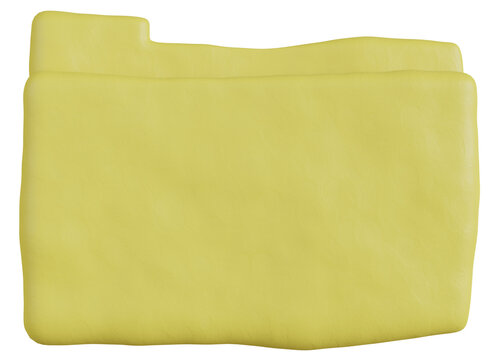 3d yellow folder icon,clay style