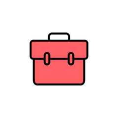 Briefcase icon set illustration. suitcase sign and symbol. luggage symbol.