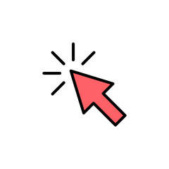 Click icon set illustration. pointer arrow sign and symbol. cursor icon