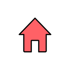 Home icon set illustration. House sign and symbol
