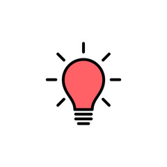 Lamp icon set illustration. Light bulb sign and symbol. idea symbol.