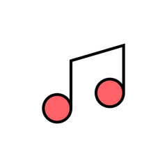 Music icon set illustration. note music sign and symbol