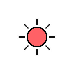 Sun icon set illustration. Brightness sign and symbol.