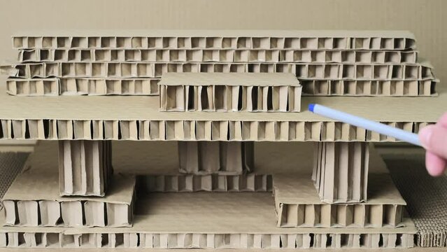fundamental architectural, students meticulously craft and display their projects. Using recycled paper material, they construct intricate cardboard house models in three dimensions,  creativitysdesig