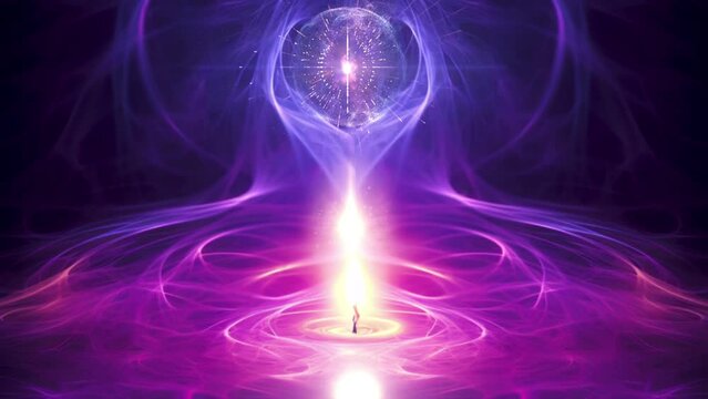 Violet Flame, Energetic, Art Generated by AI